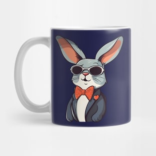 Dapper Bunny in a Suit, Bow Tie, and Sunglasses Mug